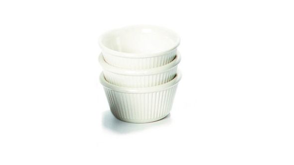 Ramekin Fluted 1oz White 57X25mm - Genware