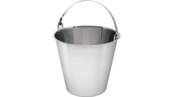 Swedish Stainless Steel  Bucket 12 Litre Graduated - Genware