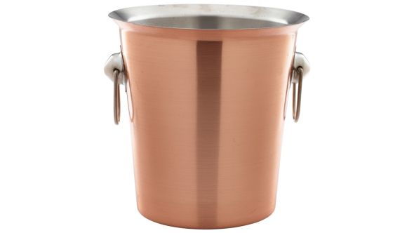 Genware Copper Wine Bucket With Ring Handles