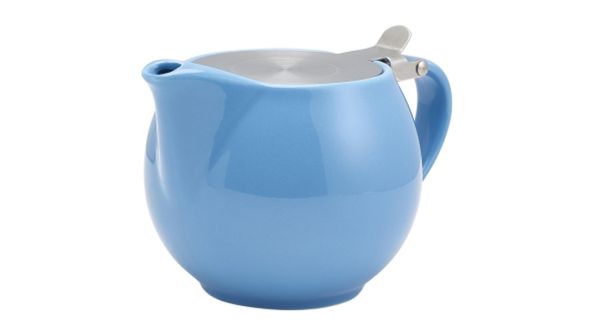 GenWare Porcelain Blue Teapot with St/St Lid & Infuser 50cl/17.6oz