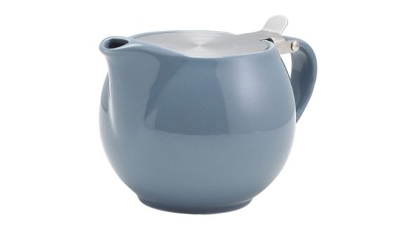 GenWare Porcelain Grey Teapot with St/St Lid & Infuser 50cl/17.6oz