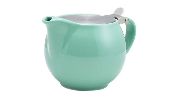 GenWare Porcelain Green Teapot with St/St Lid & Infuser 50cl/17.6oz 