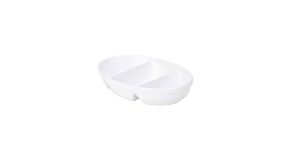 Royal Genware 3 Divided Vegetable  Dish 24cm White - 3DV1-W