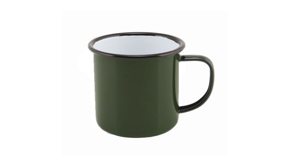 Enamel Mug Green 36cl/12.5oz - Genware