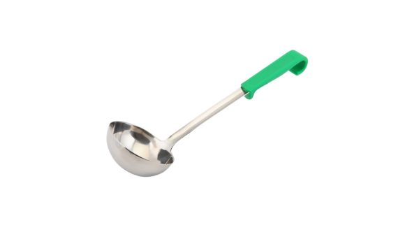 Genware Plastic Handle Soup Ladle Green