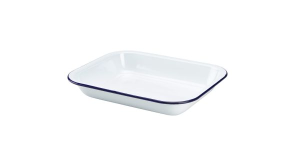 Enamel Baking Tray 28 x 23 x 4.5cm - Genware