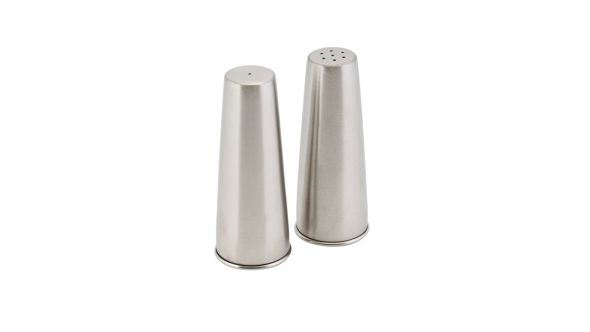 Conical Screw Base Salt & Pepper Condiment Set - Genware