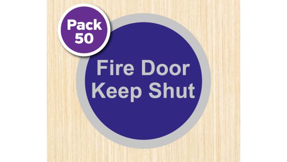 Fire Door Keep Shut 75mm Stainless Steel Disc. Pack of 50