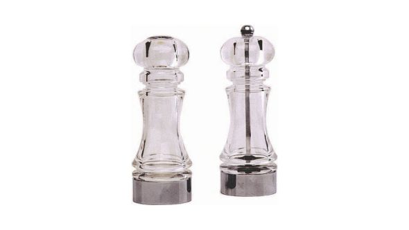 Acrylic Pepper Mill & Salt Shaker Set - Genware