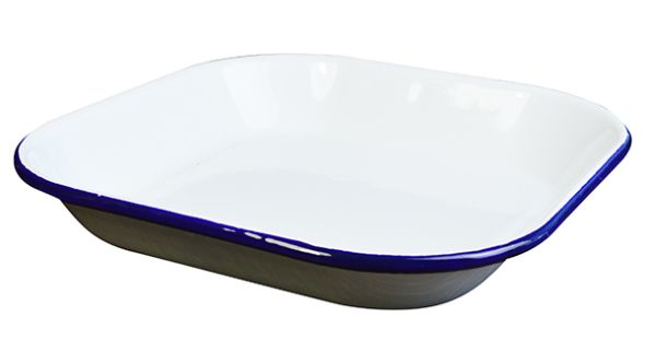 Enamel Square Dish 25cm x 25cm x 4cm