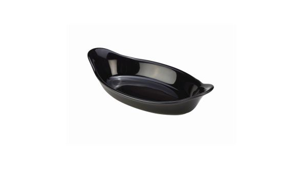 Royal Genware Oval Eared Dish 22cm Black - B23-BL