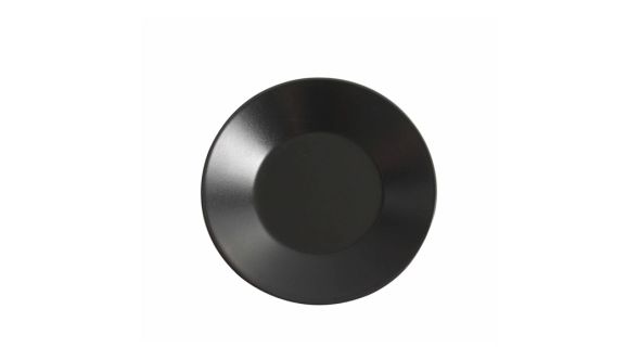 Luna Wide Rim Plate 21cm Ø Black Stoneware