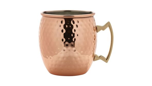 Barrel Copper Mug 55cl/19.25oz Hammered - Genware BCM550