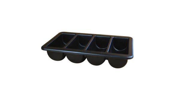 Cutlery Tray/Box  FULL SIZE Black 13" X 21" - Genware