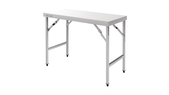 Vogue Stainless Steel Folding Table 1200mm - CB905 - 900(H) x 1200(W) x 600(D)mm