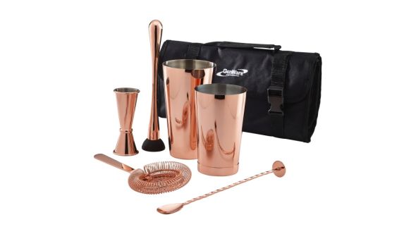 Genware Copper Cocktail Bar Kit 7pcs - CBK3C