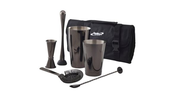 Genware Gun Metal Cocktail Bar Kit 7pcs - CBK3GM