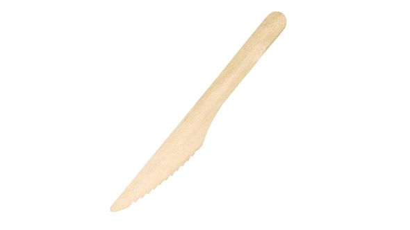 Biodegradable Disposable Wooden Knives 165mm - Pk 100