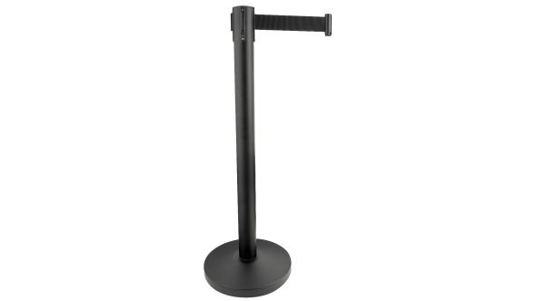 Sunnex Retractable Queuing Barrier 1.5m Matt Black - Pack of 2