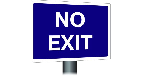 No Exit Sign 300x400mm Wall Mounted