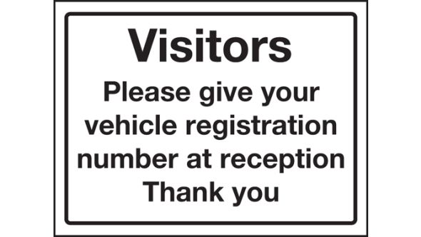 Visitors sign in at reception . 300x400mm W/M