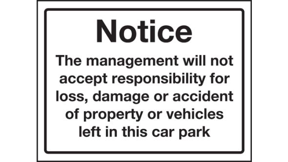 Notice management refuse . 300x400mm W/M