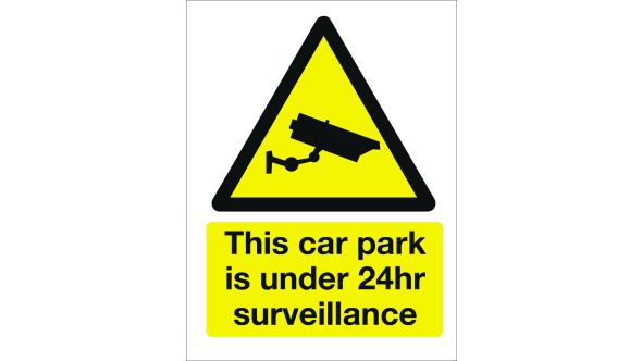 This Car Park in Under 24hr Surveillance. 400x600mm. Exterior