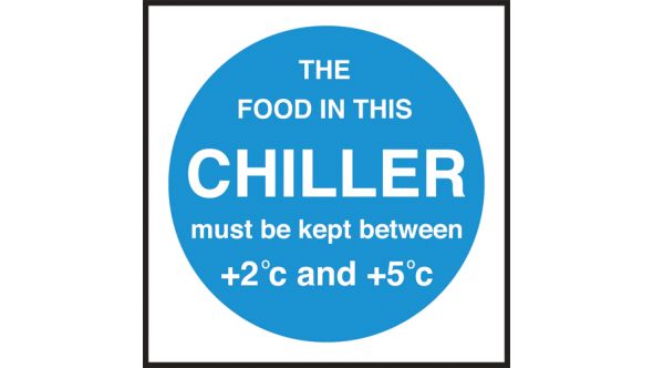 Chiller temperature. 100x100mm. Self Adhesive Vinyl