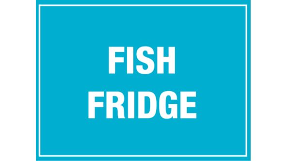 Fish Fridge. 150x200mm. Self Adhesive Vinyl