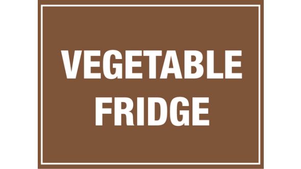 Vegetable Fridge. 150x200mm. Self Adhesive Vinyl