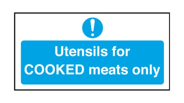 Utensils for Cooked Meats Only. 100x200mm. S/A