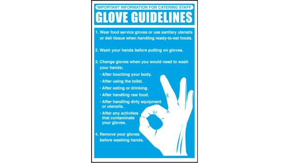 Gloves Guidelines. 300x200mm. S/A