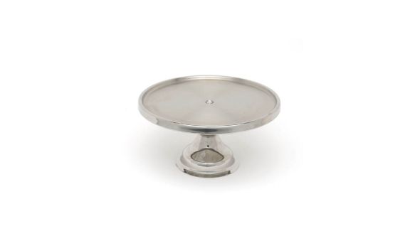 Genware Stainless Steel  Cake Stand 13"Diameter 6.5" High