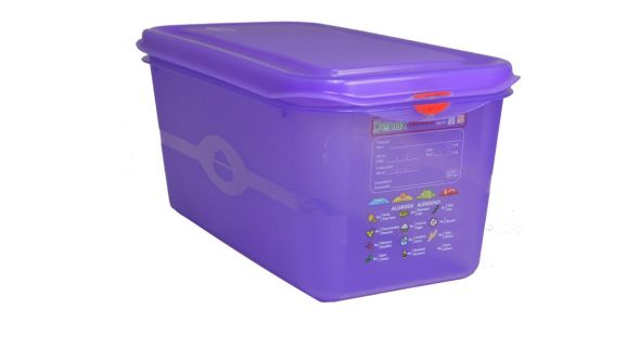 Allergen Colour Coded Purple Food Container - 1/3GN 6 Ltr