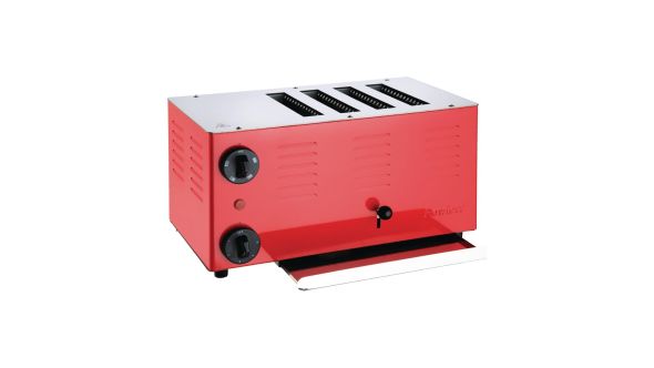 Rowlett Regent 4 Slot Toaster Traffic Red with 2x Additional Elements - CH175