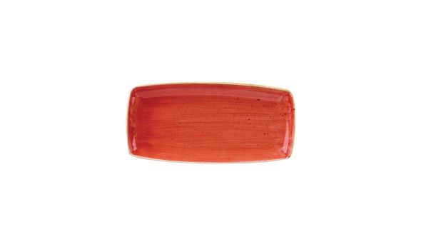 Churchill Stonecast Rectangular Plate Berry Red 350 x 185mm - DB069 - pk 12