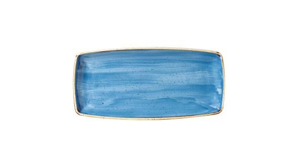 Churchill Stonecast Rectangular Plate Cornflower Blue 295 x 150mm - DF772 - pk 12