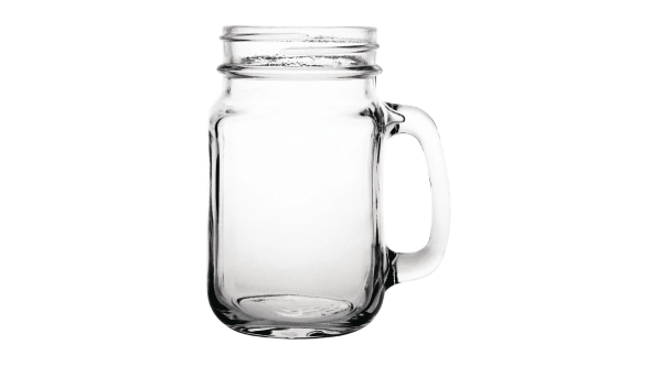 Olympia Handled Jam Mason Jar Glasses 450ml Pack of 12