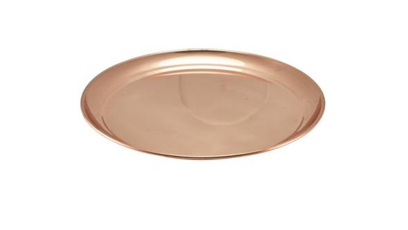 Copper 12" Round Serving Tray 300mm - Genware