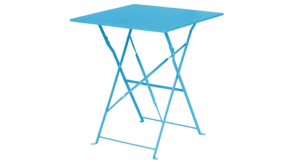 Bolero GK985 Seaside Blue Square Pavement Style Steel Table