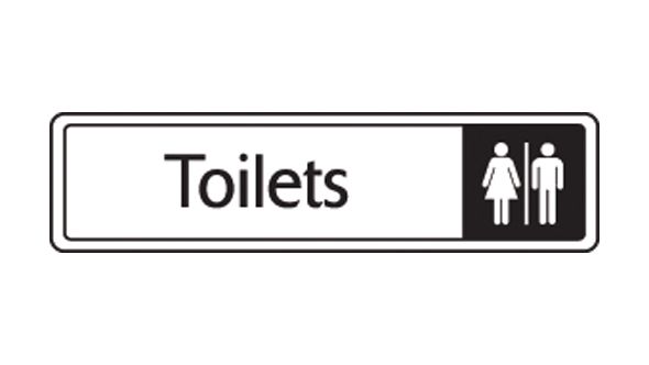 Toilets with symbol. Black on white. F/M