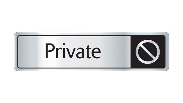 Private with symbol. Black on silver. F/M