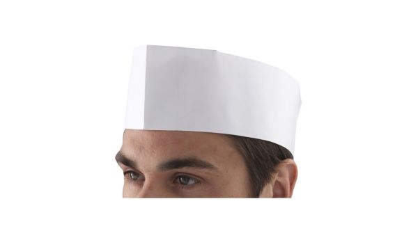 Chef's Disposable Paper Forage Hat (100 Pcs) - Genware