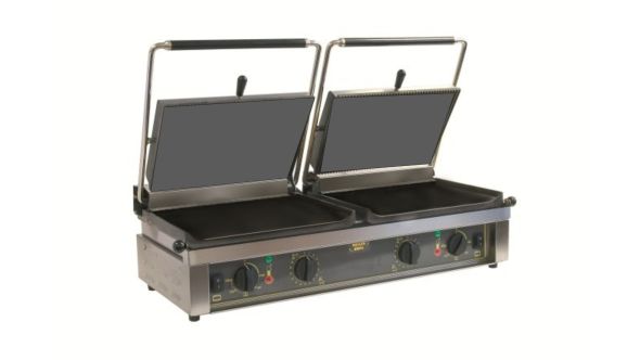 Roller Grill D'PANINI FT Large Double -  Flat Top & Base Plates Contact Grill