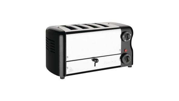 Rowlett Esprit 4 Slot Toaster Jet Black w/2x Additional Elements & Sandwich Cage - CH183