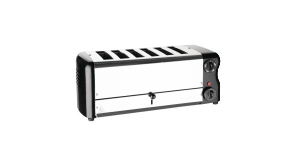 Rowlett Esprit 6 Slot Toaster Jet Black w/2x Additional Elements & Sandwich Cage - CH187