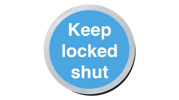 Keep locked shut. 75mm disc silver finish