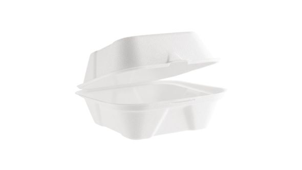 Vegware Compostable Bagasse Burger Boxes 152mm - Pk 500