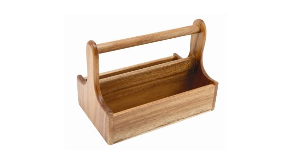 Genware Dark Wood Table Caddy