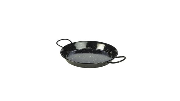 Black Enamel Paella Pan 26cm - Genware